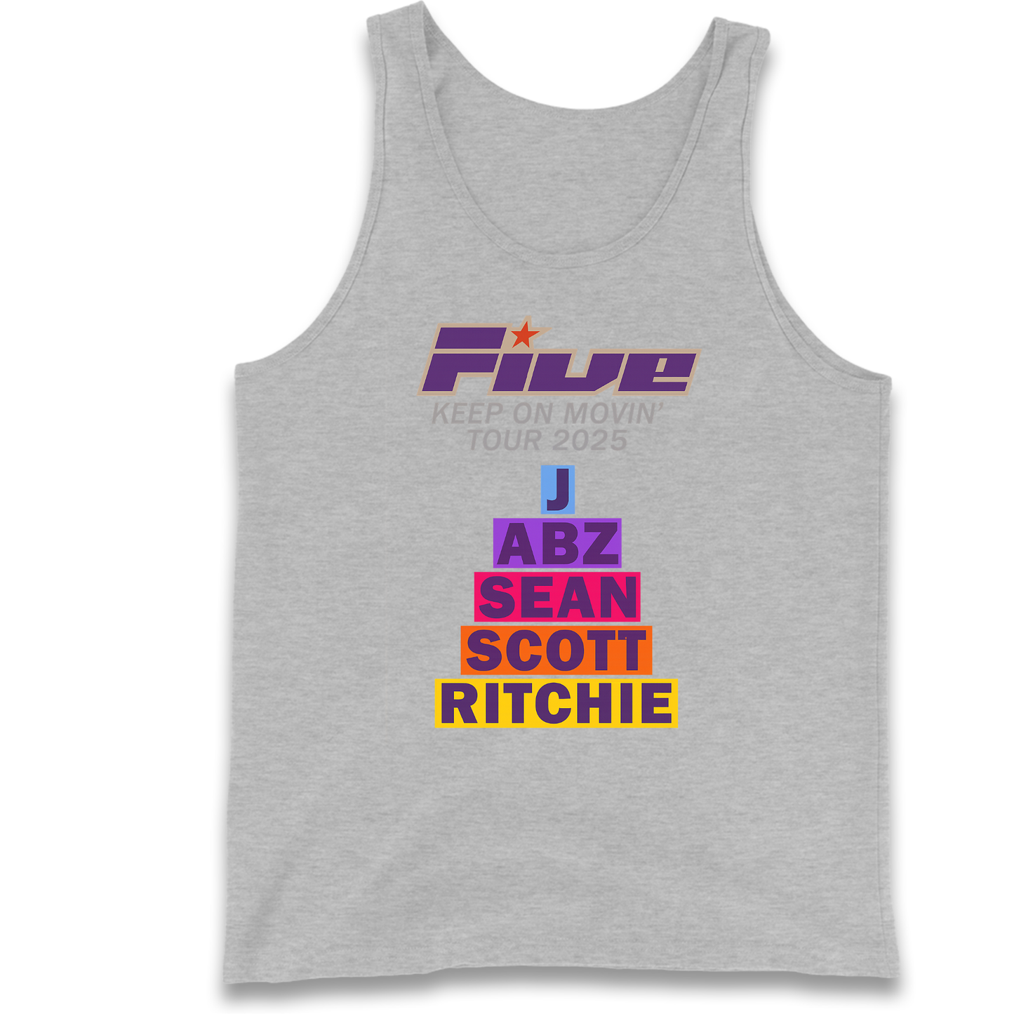Five Keep On Movin' Tour 2025 Tank Top