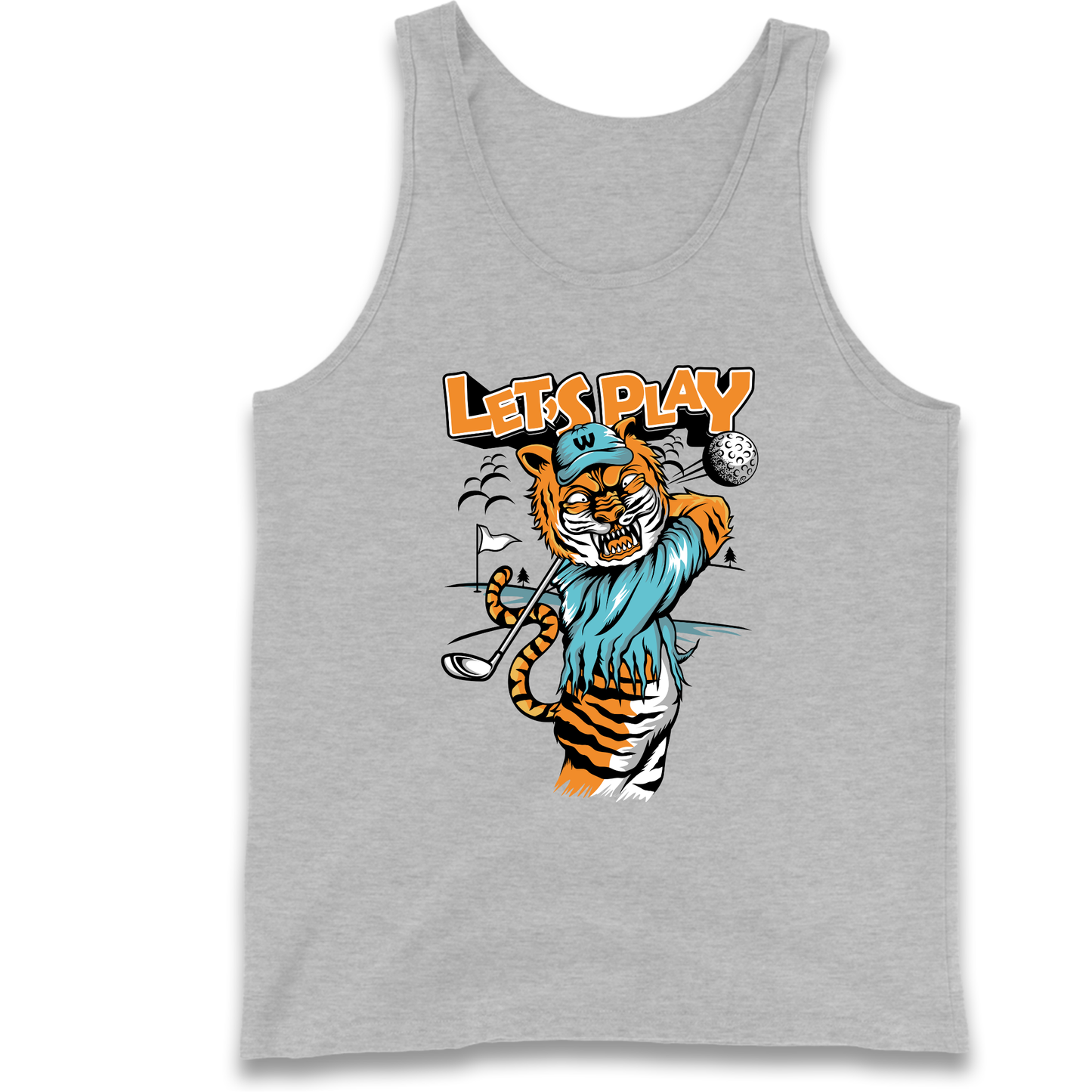 Lets Play Golf Tiger Tank Top
