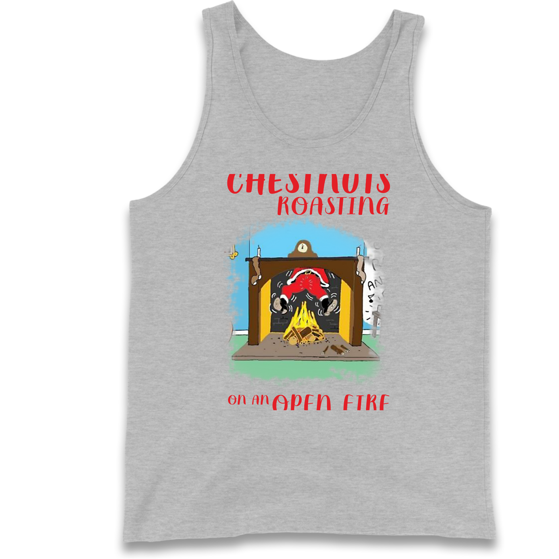 Chestnuts Roasting On An Open Fire Christmas Tank Top