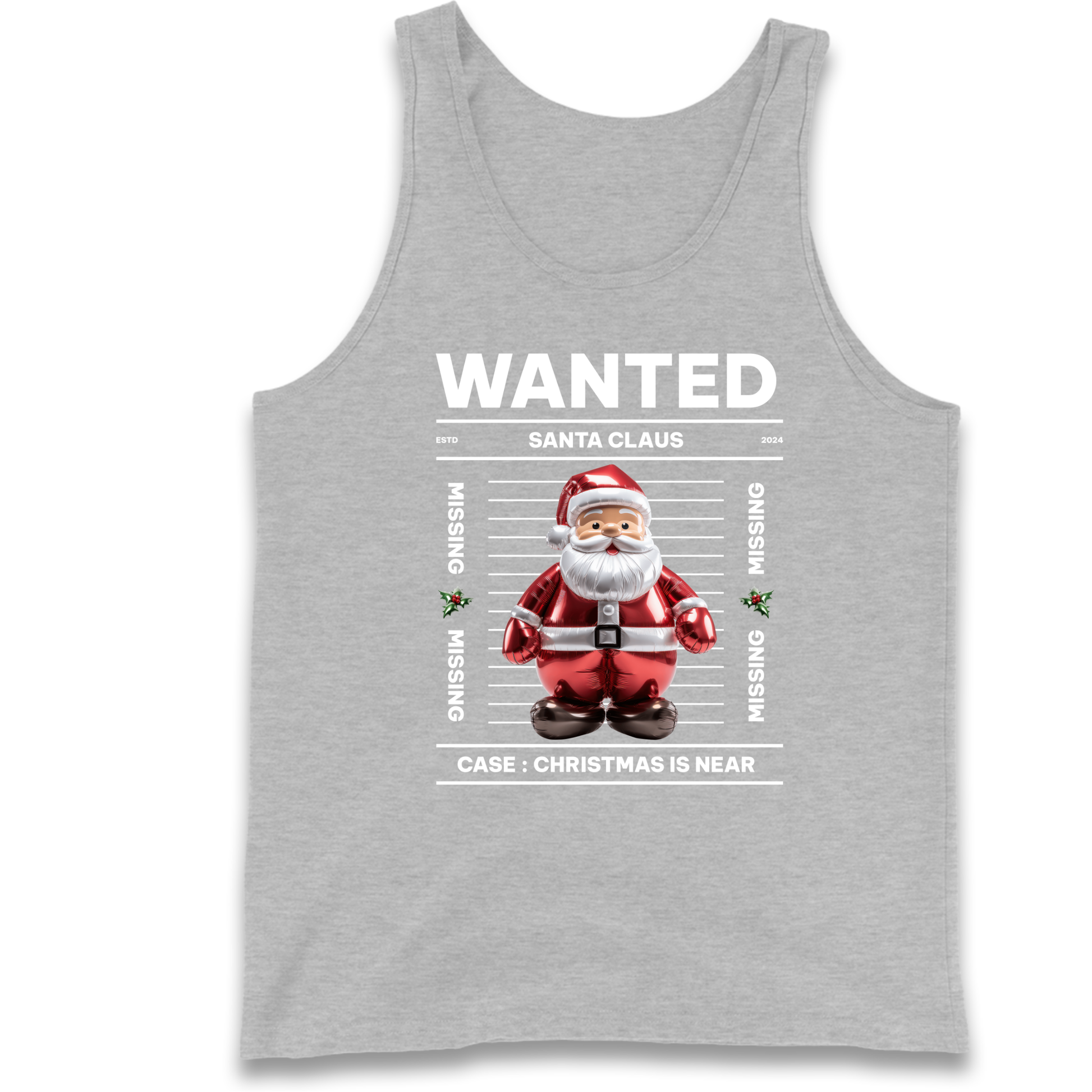 Wanted Santa Claus Christmas Tank Top
