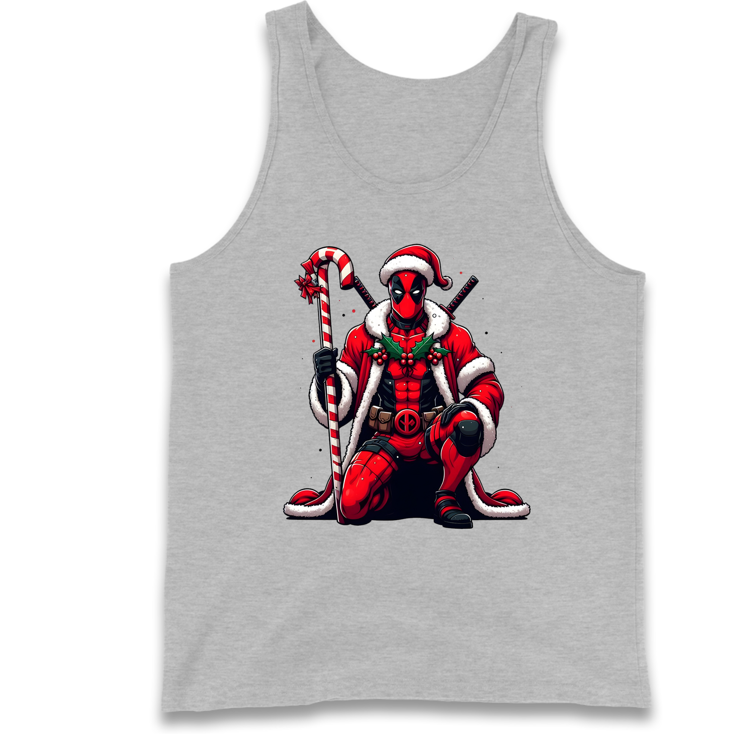 DeadPool Candy Cane Santa Tank Top