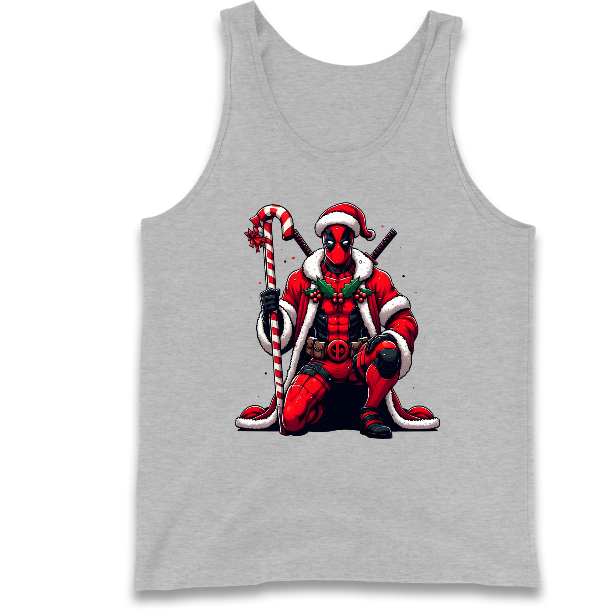 DeadPool Candy Cane Santa Tank Top
