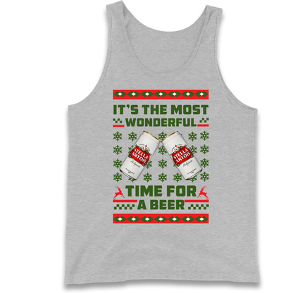 Its The Most Wonderful Time for A Beer Stella Christmas Tank Top