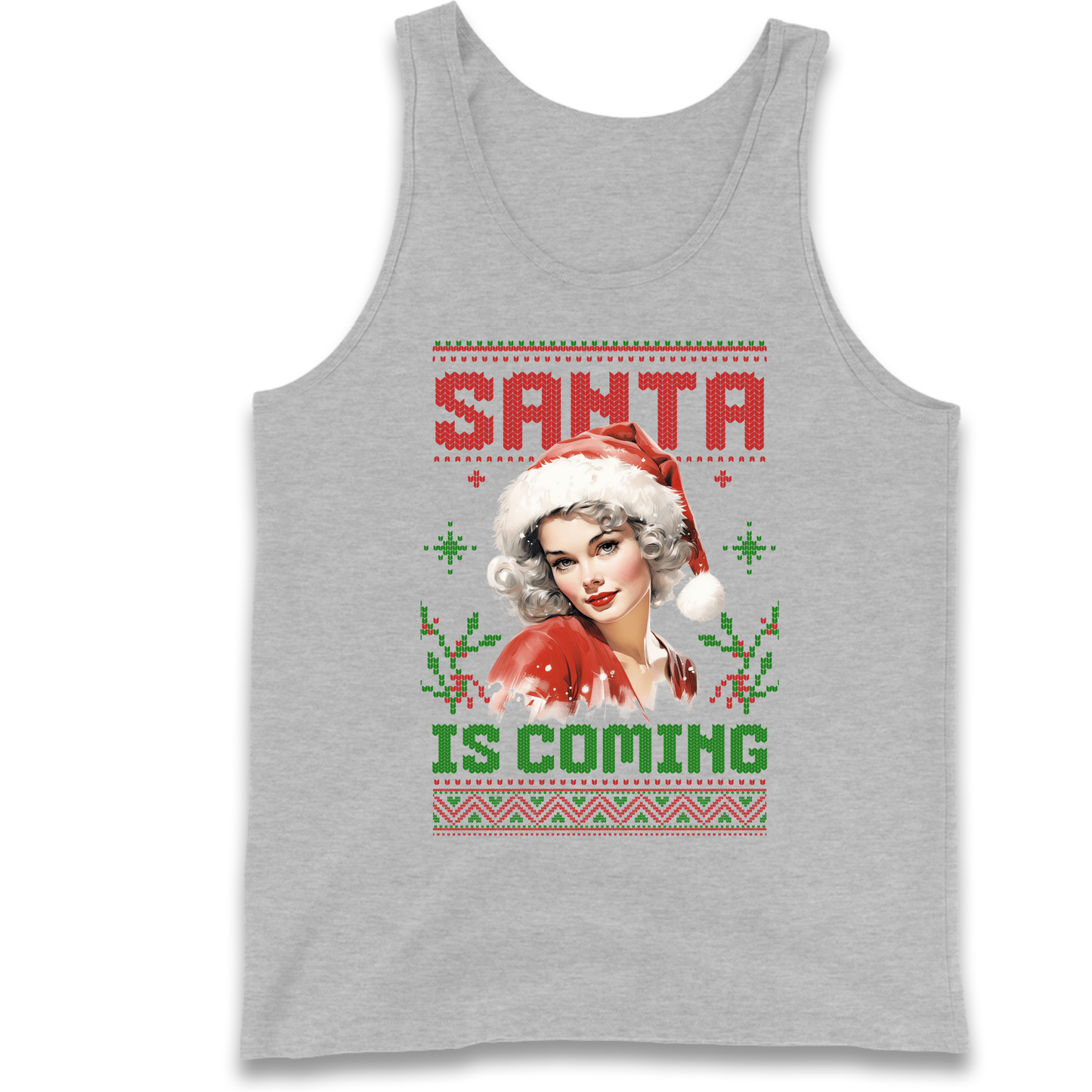 Santa is Coming Christmas Tank Top