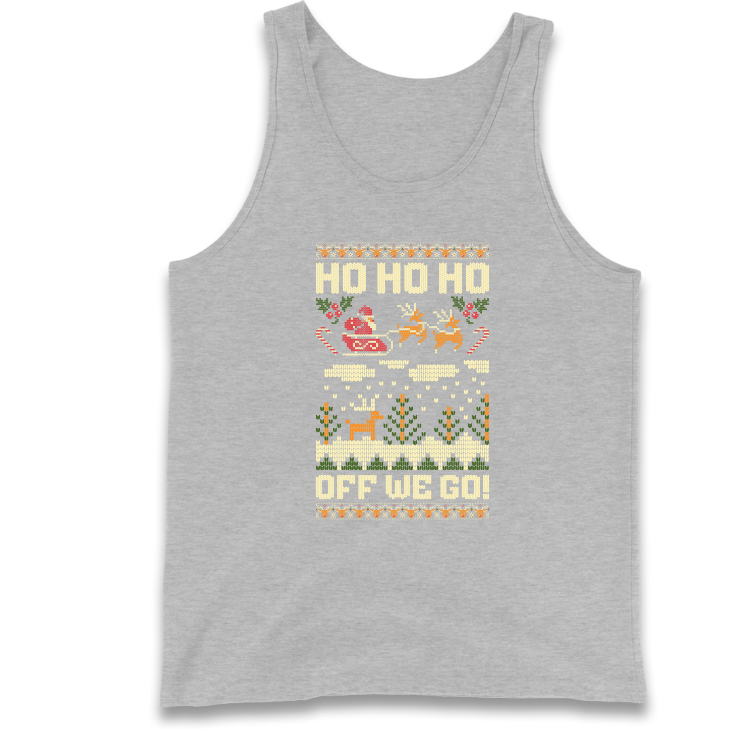 Have Yourself a HO HO HO Off we Go Christmas Tank Top