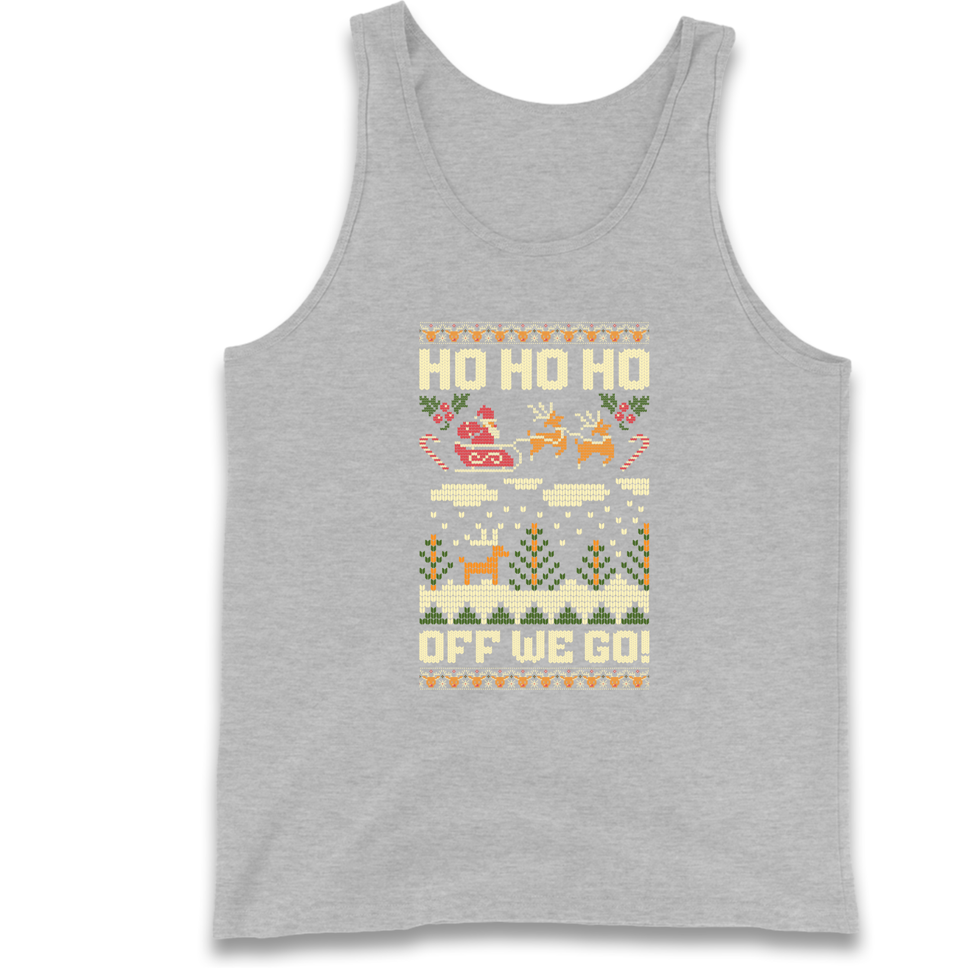 Have Yourself a HO HO HO Off we Go Christmas Tank Top