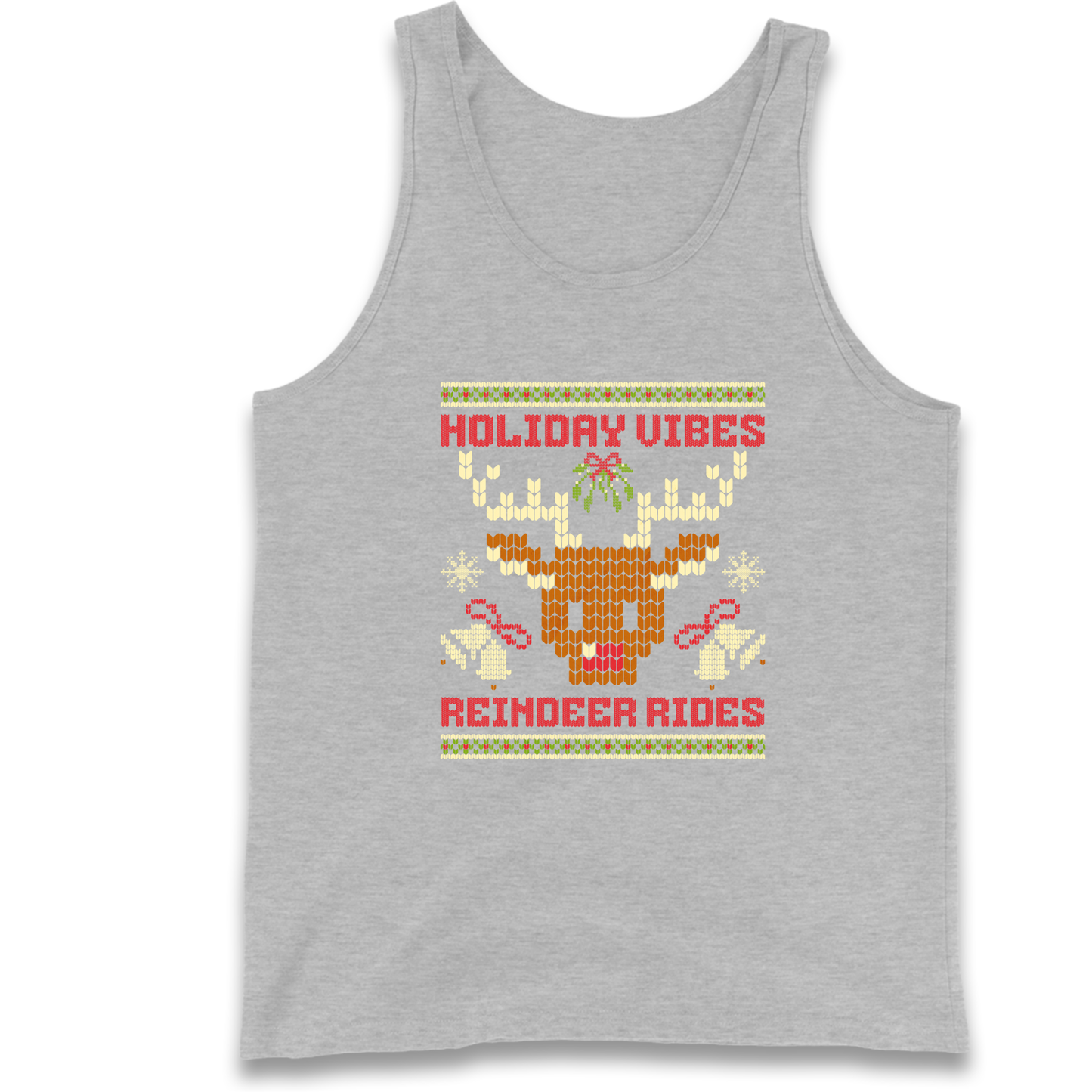 Holiday Vibes Reindeer Rides Christmas Tank Top