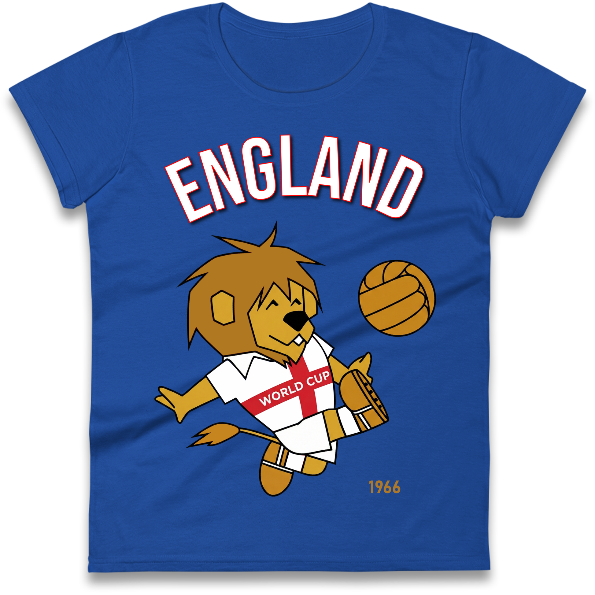 England World Cup Willie 1966 Football Ladies Shirt