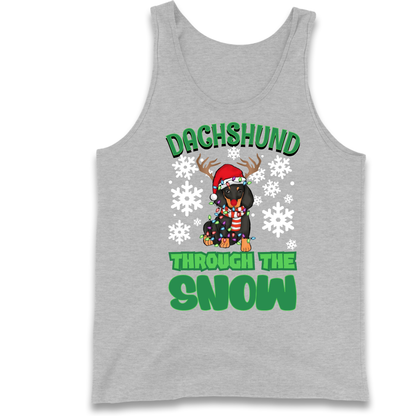 Dachshund Through The Snow Christmas Tank Top