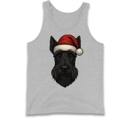 Scottish Terrier Face Christmas Tank Top