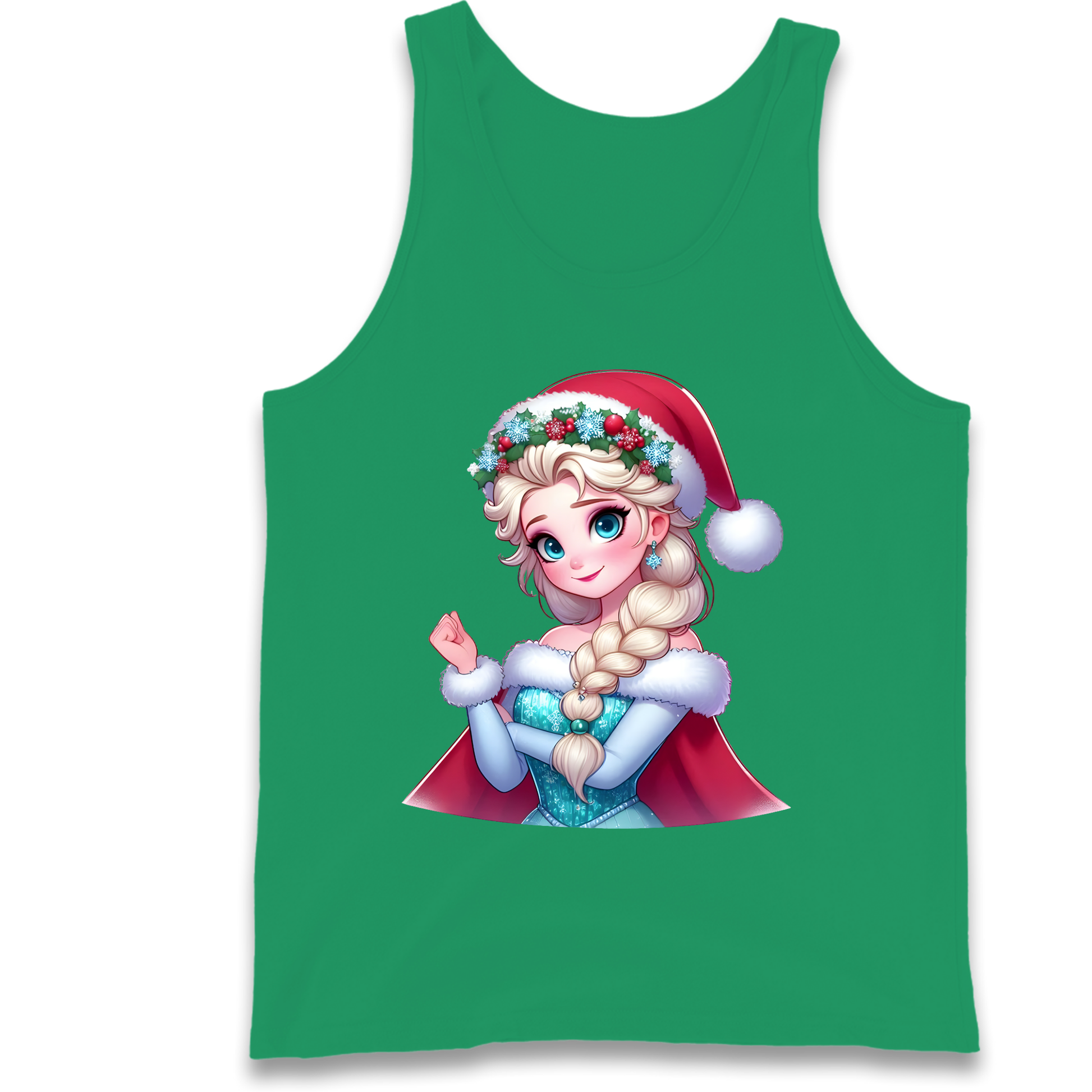 Elsa Frozen Santa Tank Top