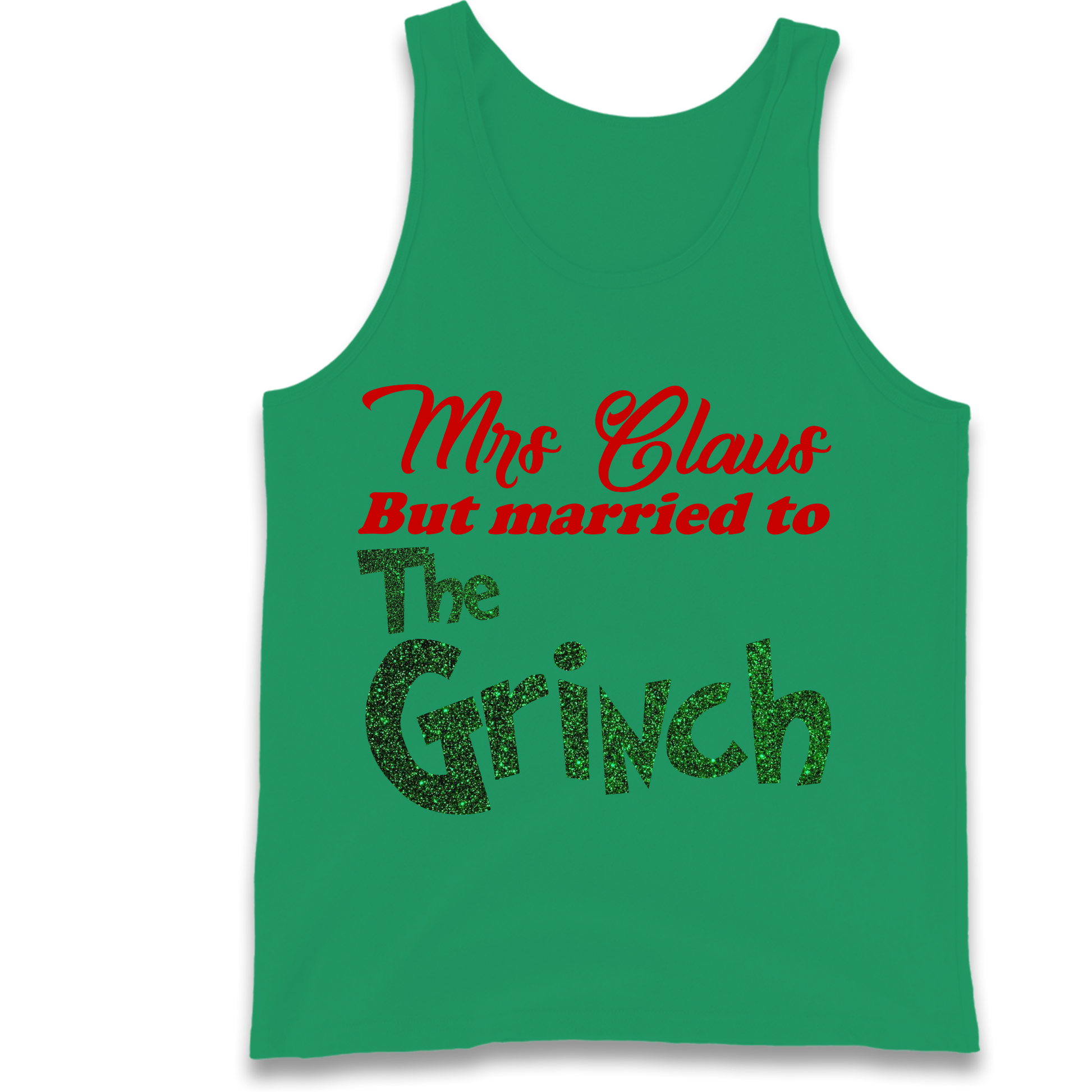 Mrs Claus But Married To The Grinch Christmas Tank Top