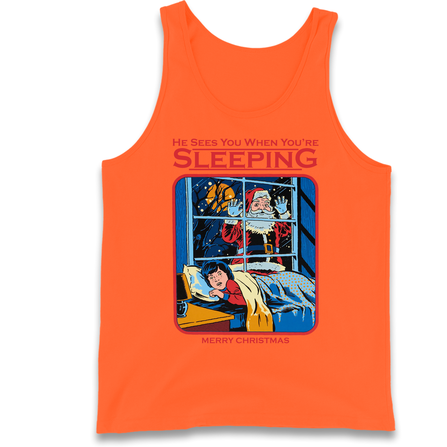 Creepy Santa Claus Christmas Tank Top