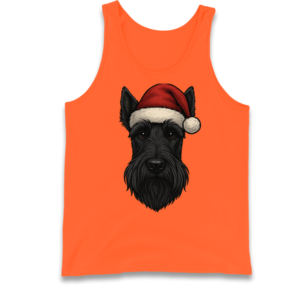 Scottish Terrier Face Christmas Tank Top