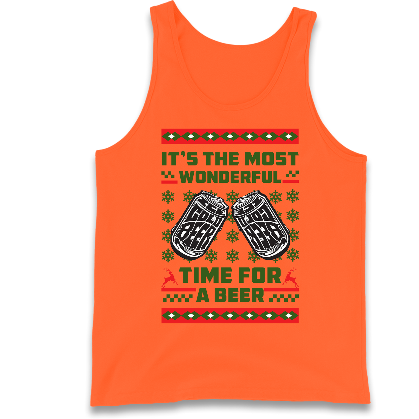 Its The Most Wonderful Time For A Beer Christmas Tank Top