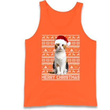 Merry Christmas Cat Tank Top