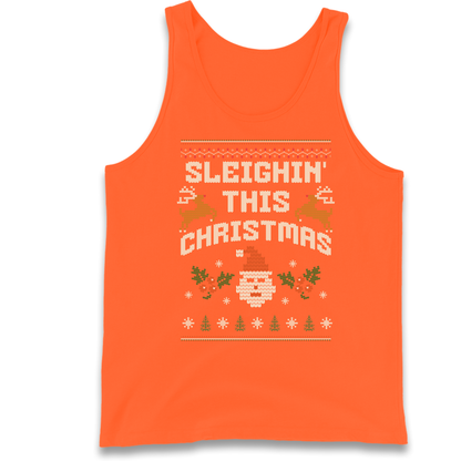 Sleighin This Christmas Christmas Tank Top