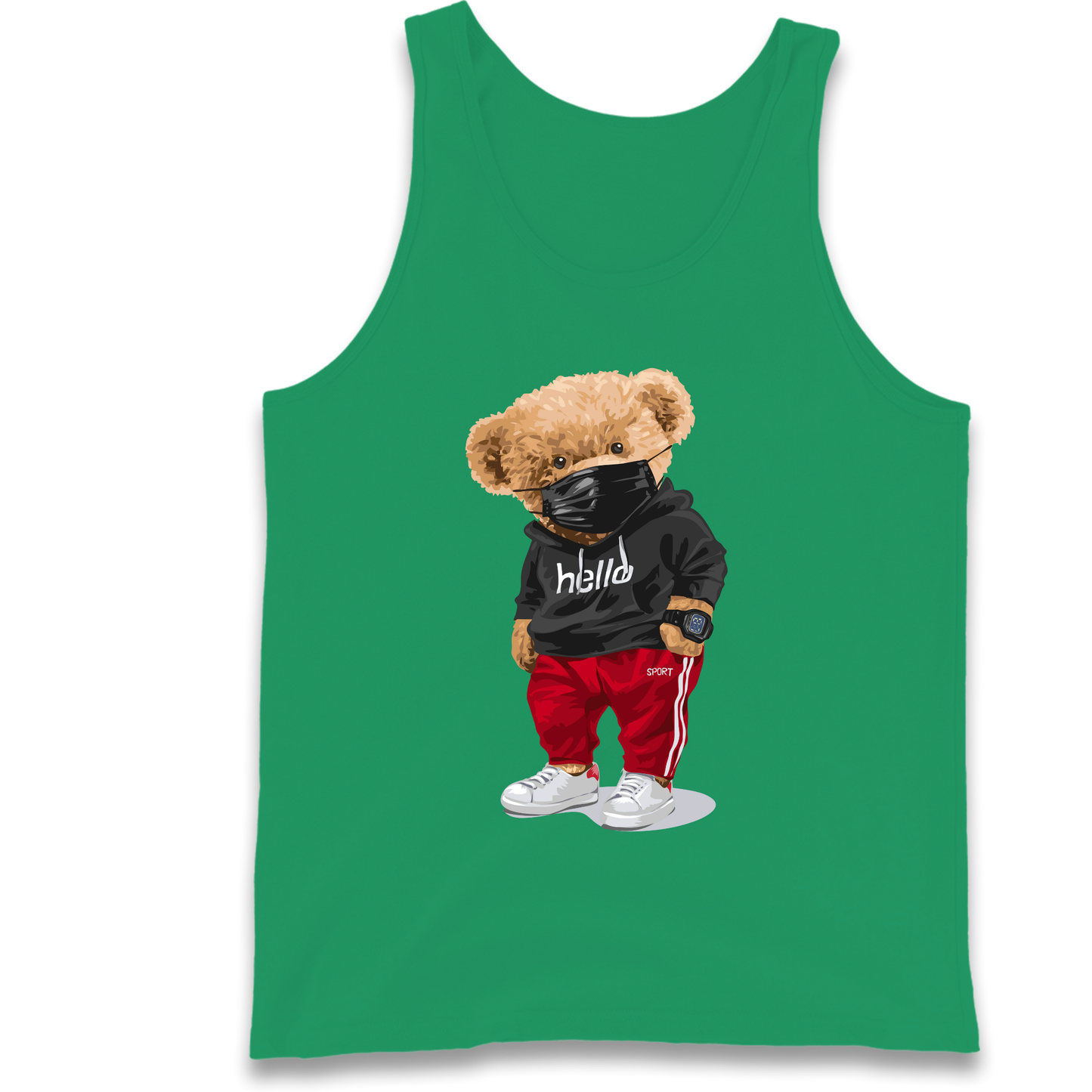 Teddy Bear Hello Streetwear Tank Top