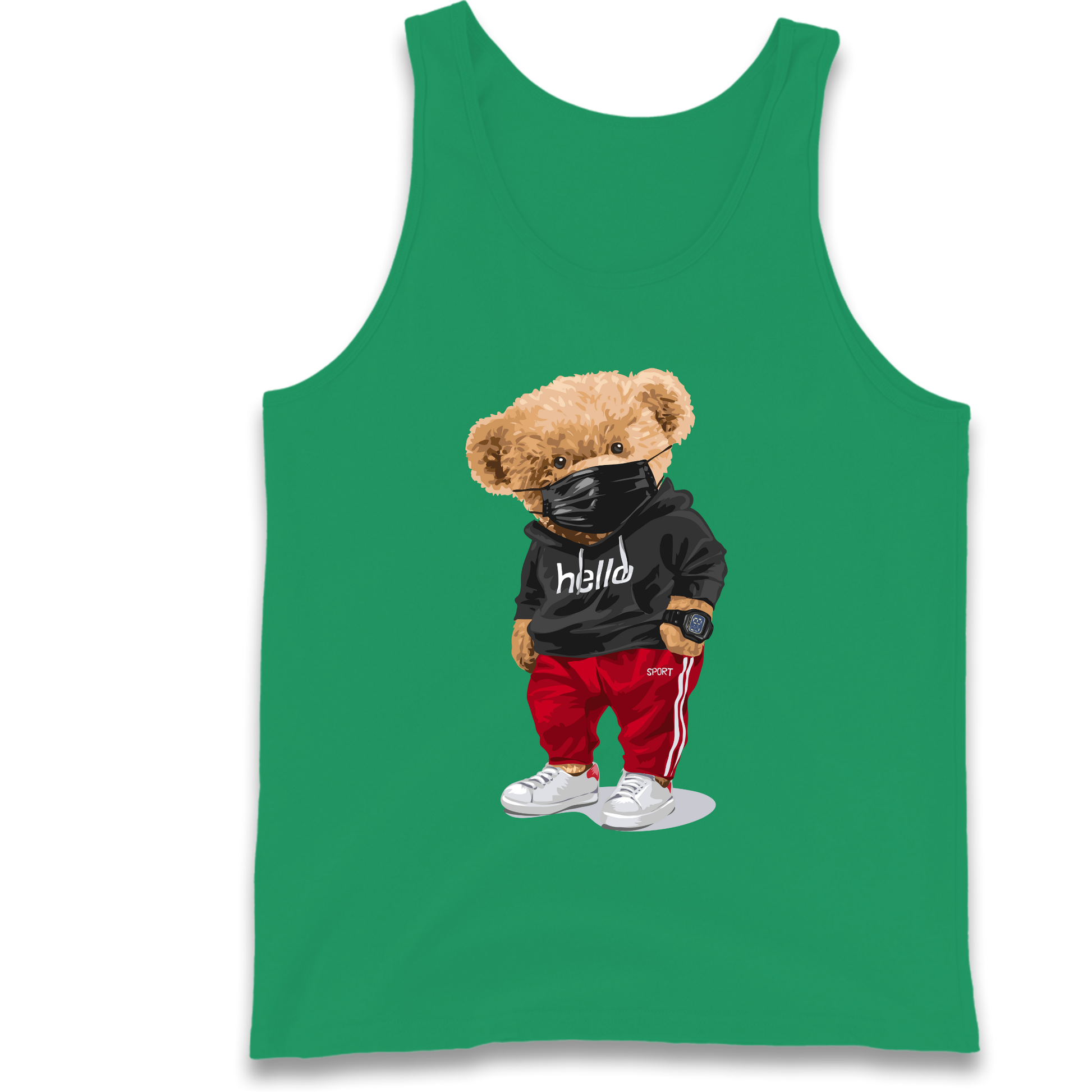 Teddy Bear Hello Streetwear Tank Top