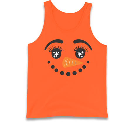 Snowman Face Christmas Tank Top