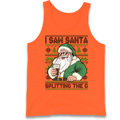 Santa Splitting The G Tank-Top