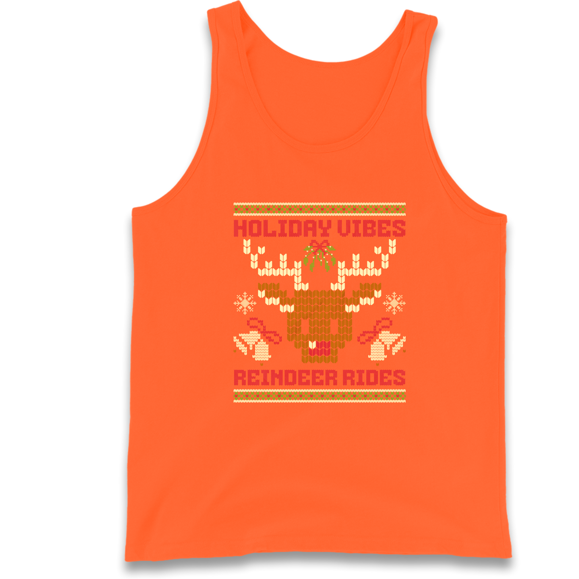 Holiday Vibes Reindeer Rides Christmas Tank Top