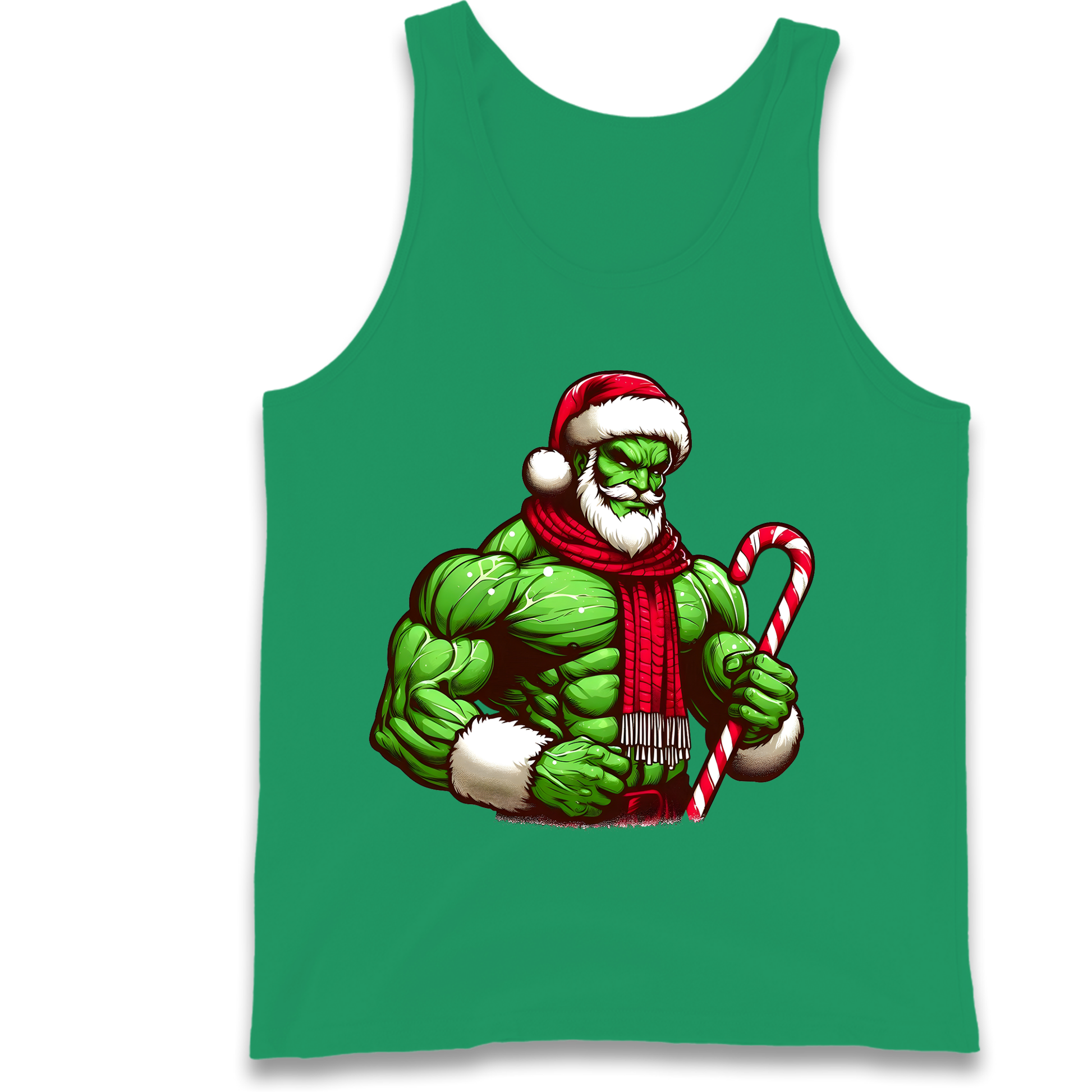 The Hulk Candy Cane Santa Tank Top