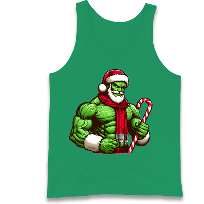 The Hulk Candy Cane Santa Tank Top