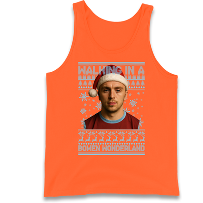 Jared Bowen walking in a Bowen Wonderland Christmas Tank Top