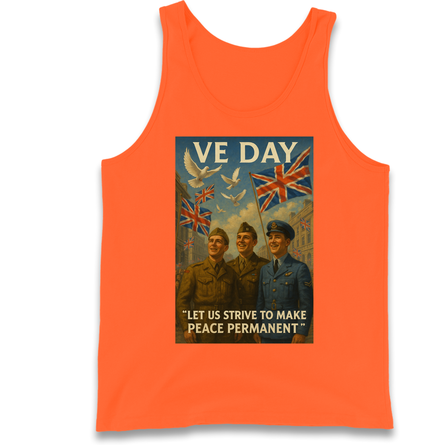 VE Day Let Us Strive to Make Peace Permanent Tank Top