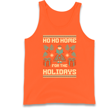 HO HO Home For the Holidays Christmas Tank Top
