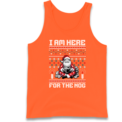 I am Here For The Nog Christmas Tank Top