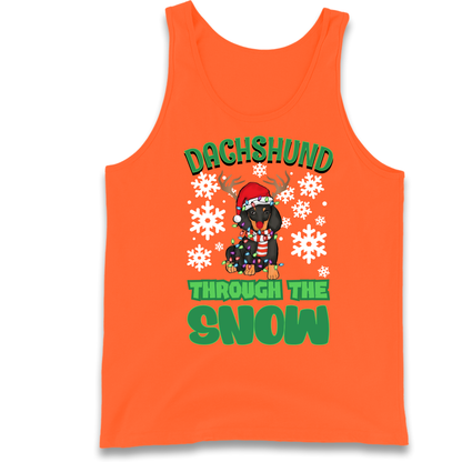 Dachshund Through The Snow Christmas Tank Top