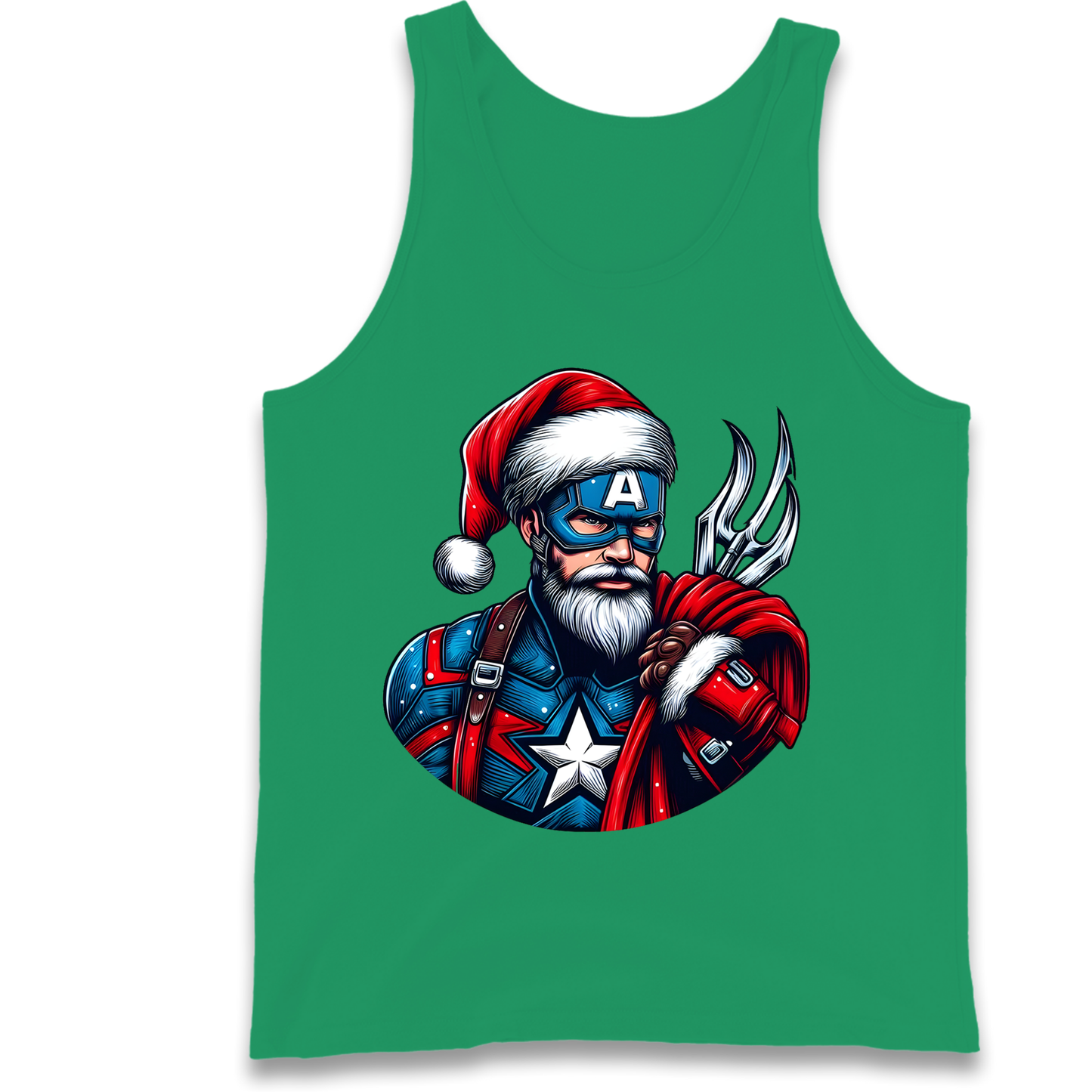Captain America Santa Tank Top
