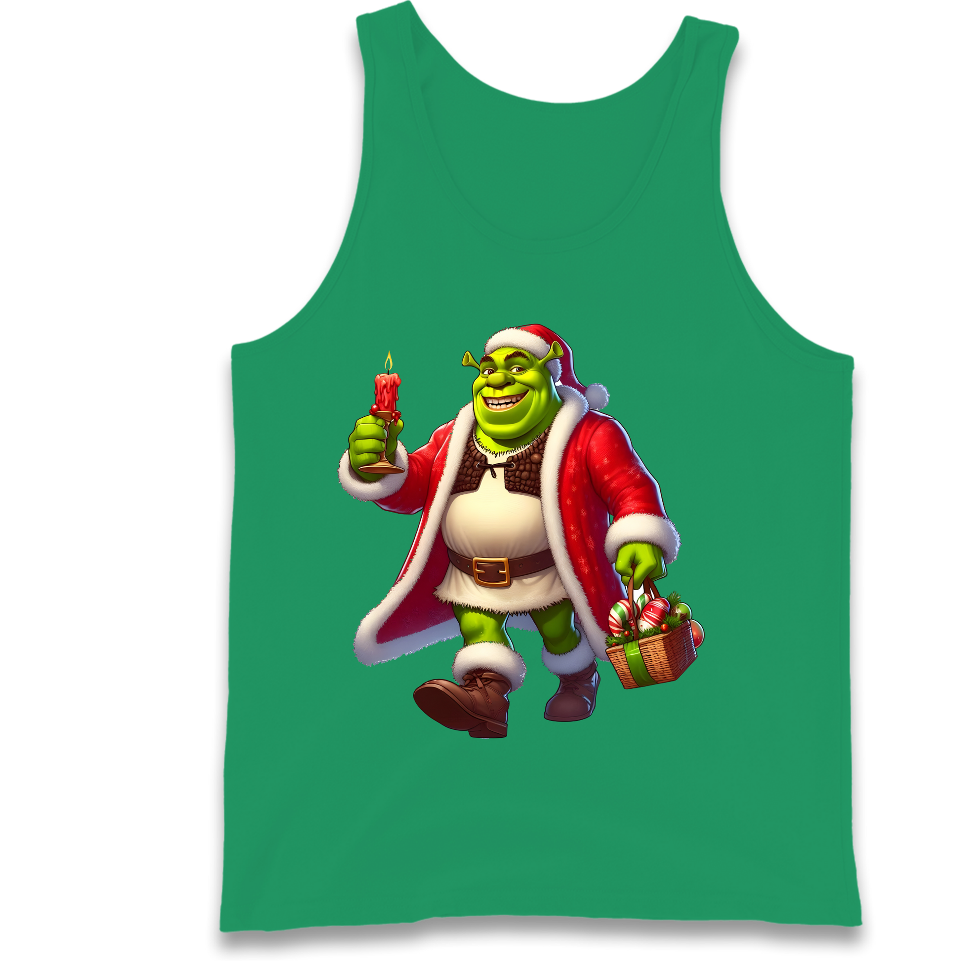 Shrek Santa Candle Tank Top