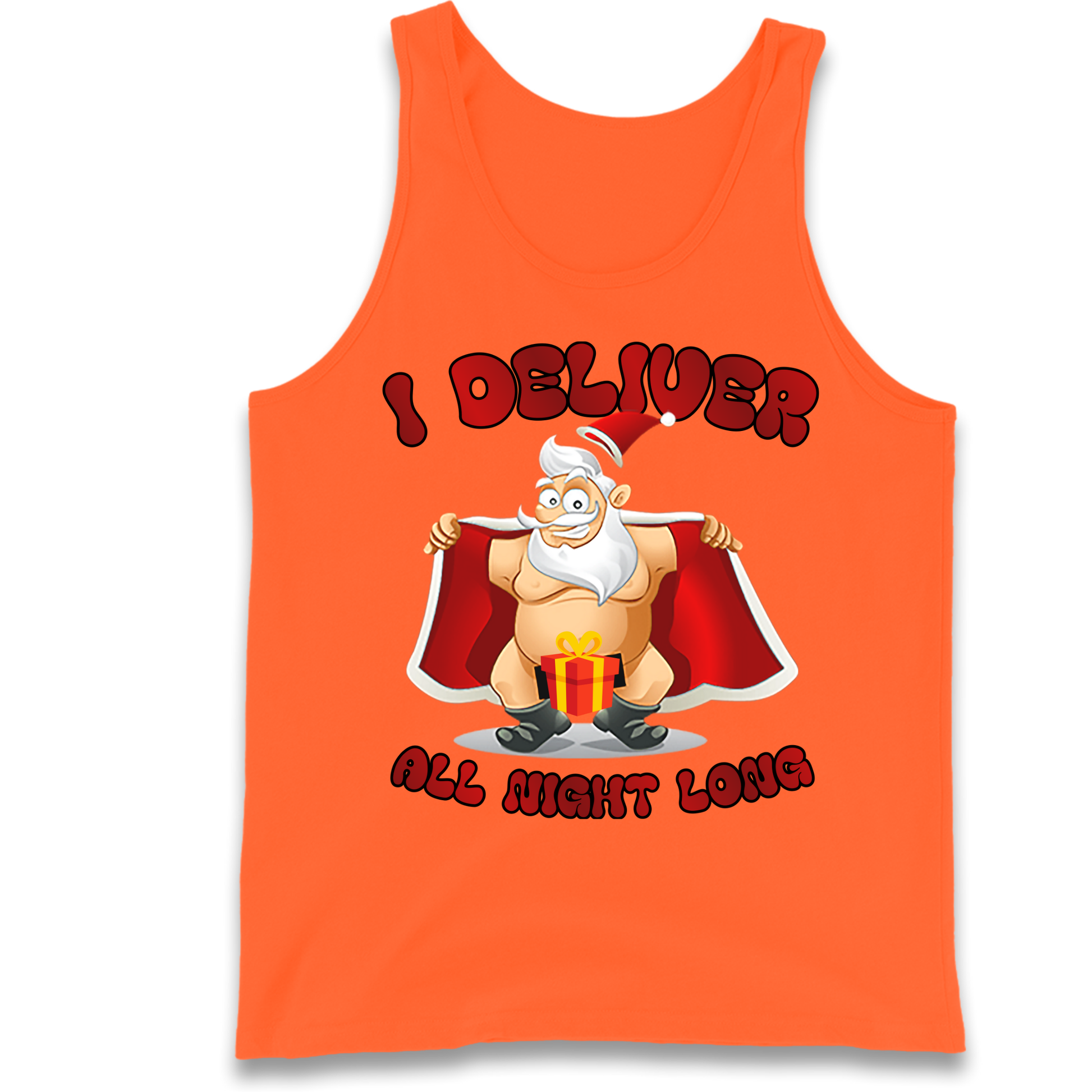 Santa Claus I Deliver All Night Long Christmas Tank Top