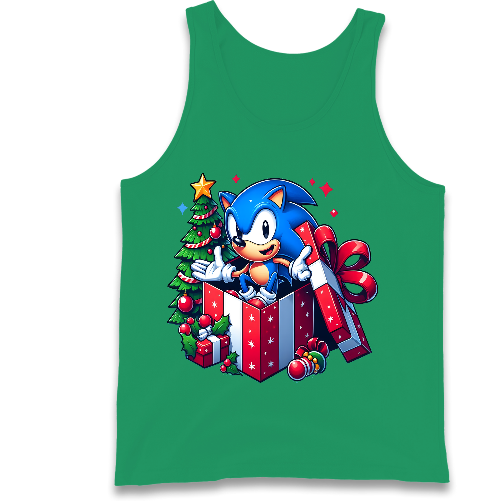 Sonic The Hedgehog Christmas Tank Top