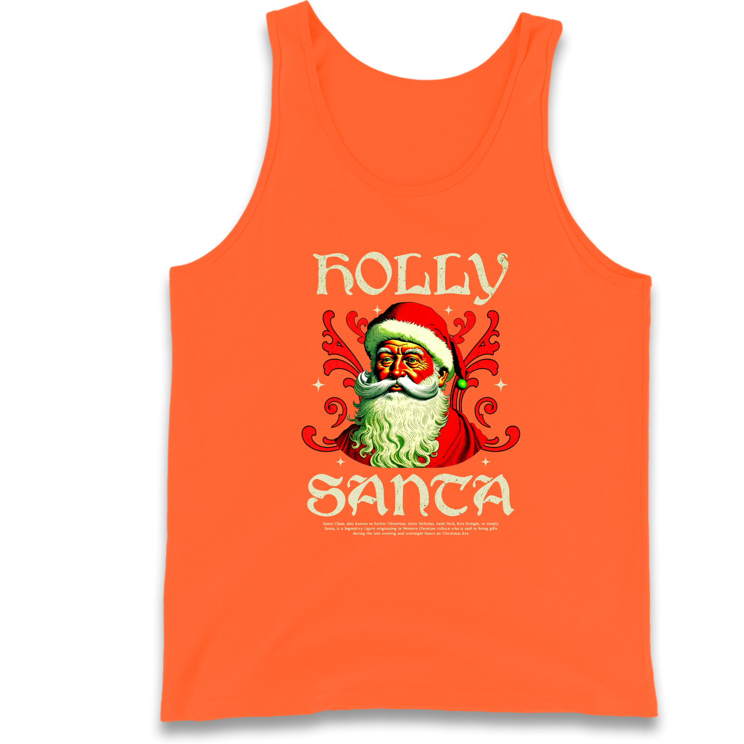 Holly Santa Christmas Tank Top