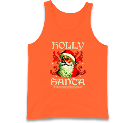 Holly Santa Christmas Tank Top