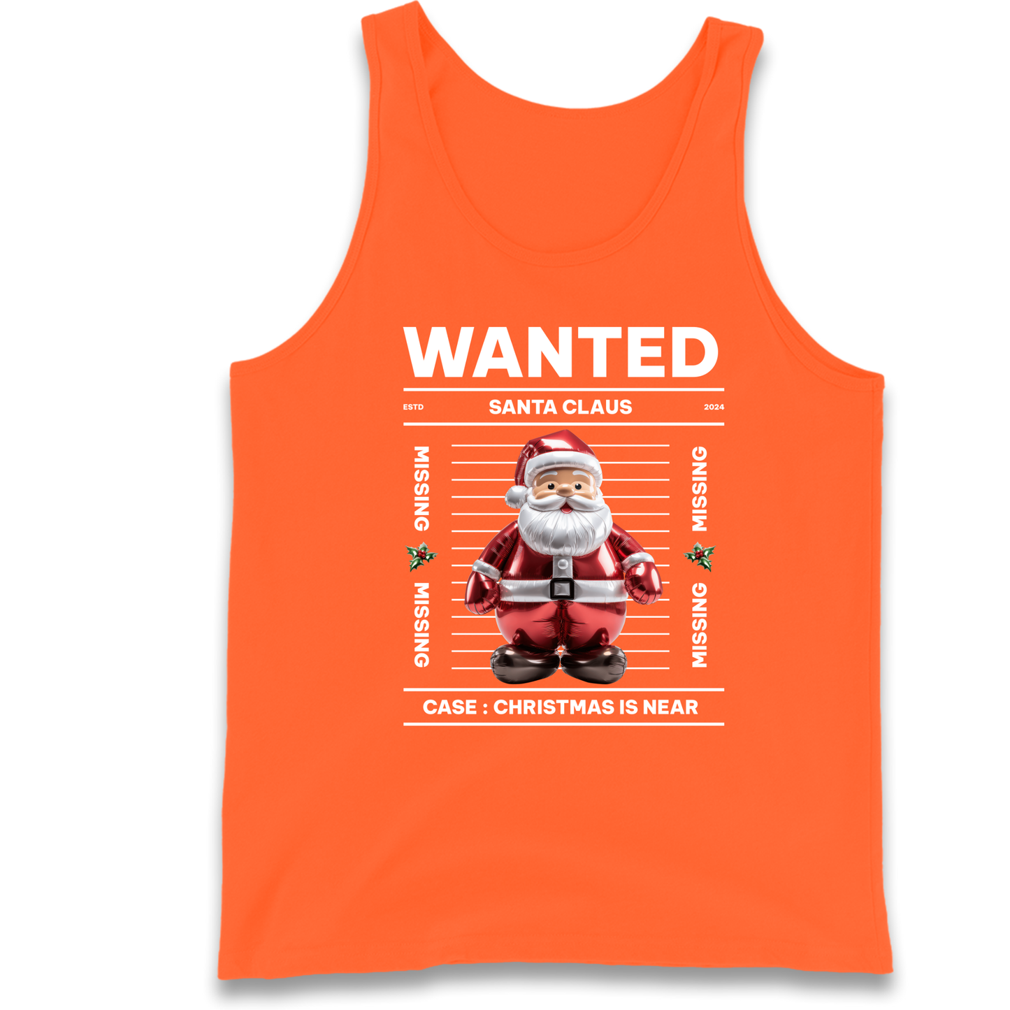 Wanted Santa Claus Christmas Tank Top