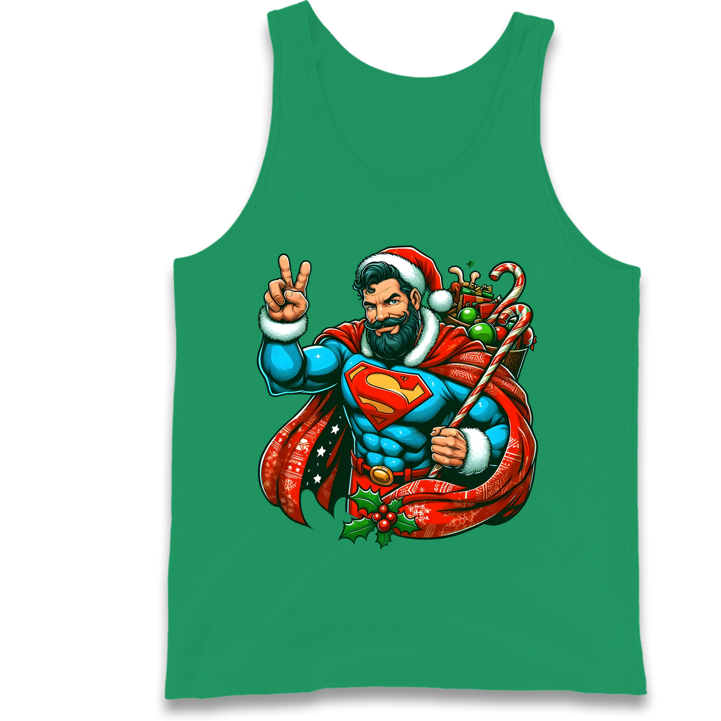 Superman Santa Tank Top
