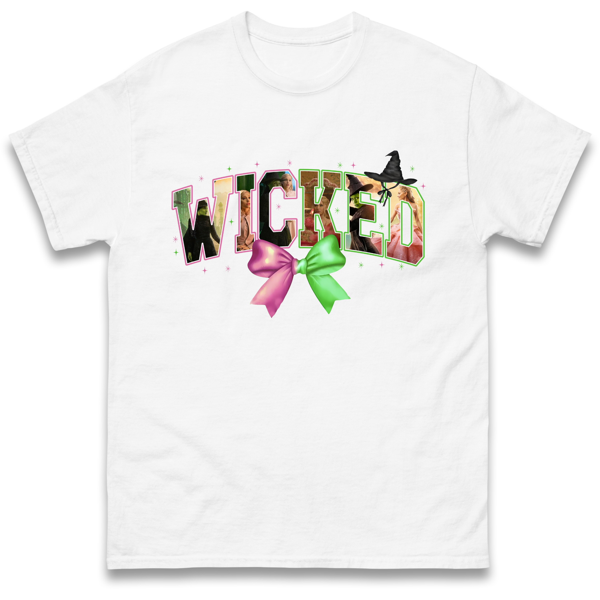 Wicked Pink and Green Bow T Shirt