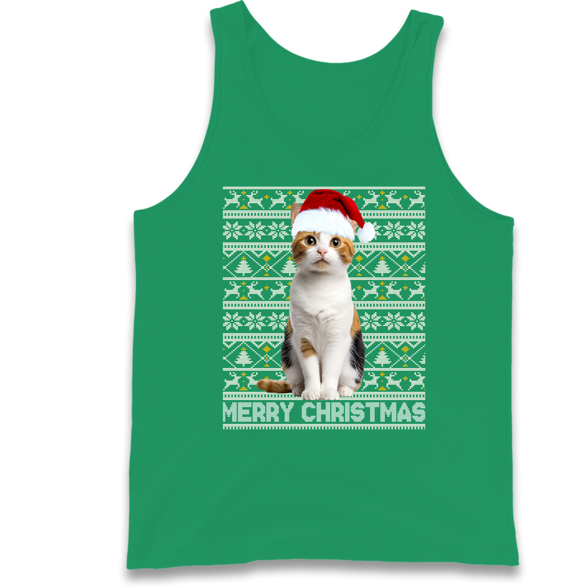 Merry Christmas Cat Tank Top
