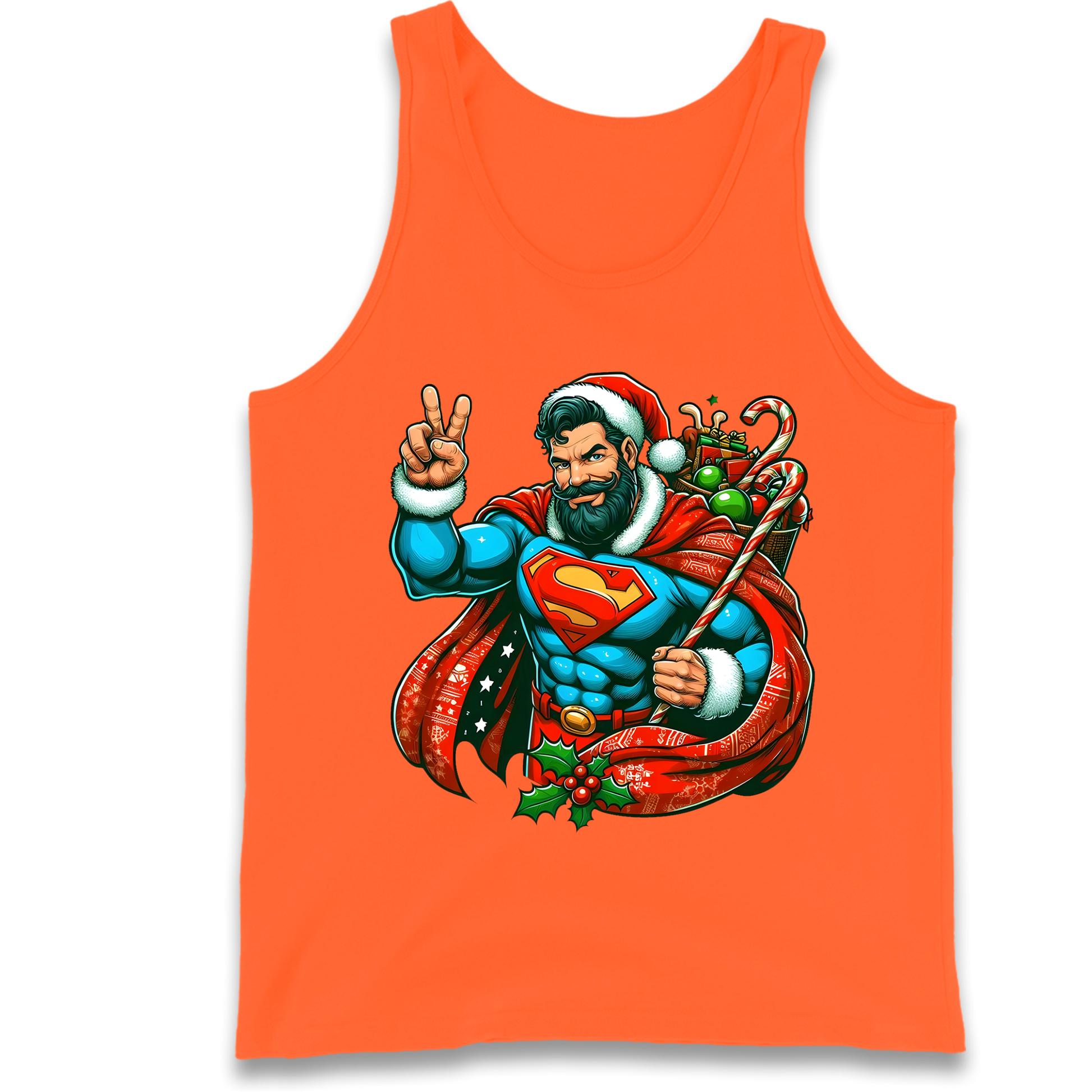 Superman Santa Tank Top