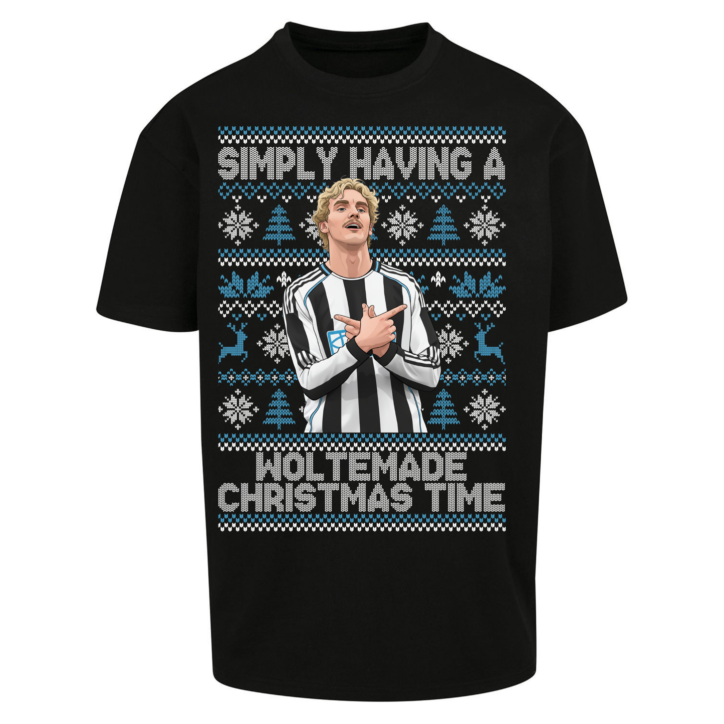 Newcastle united Christmas Oversized T Shirts