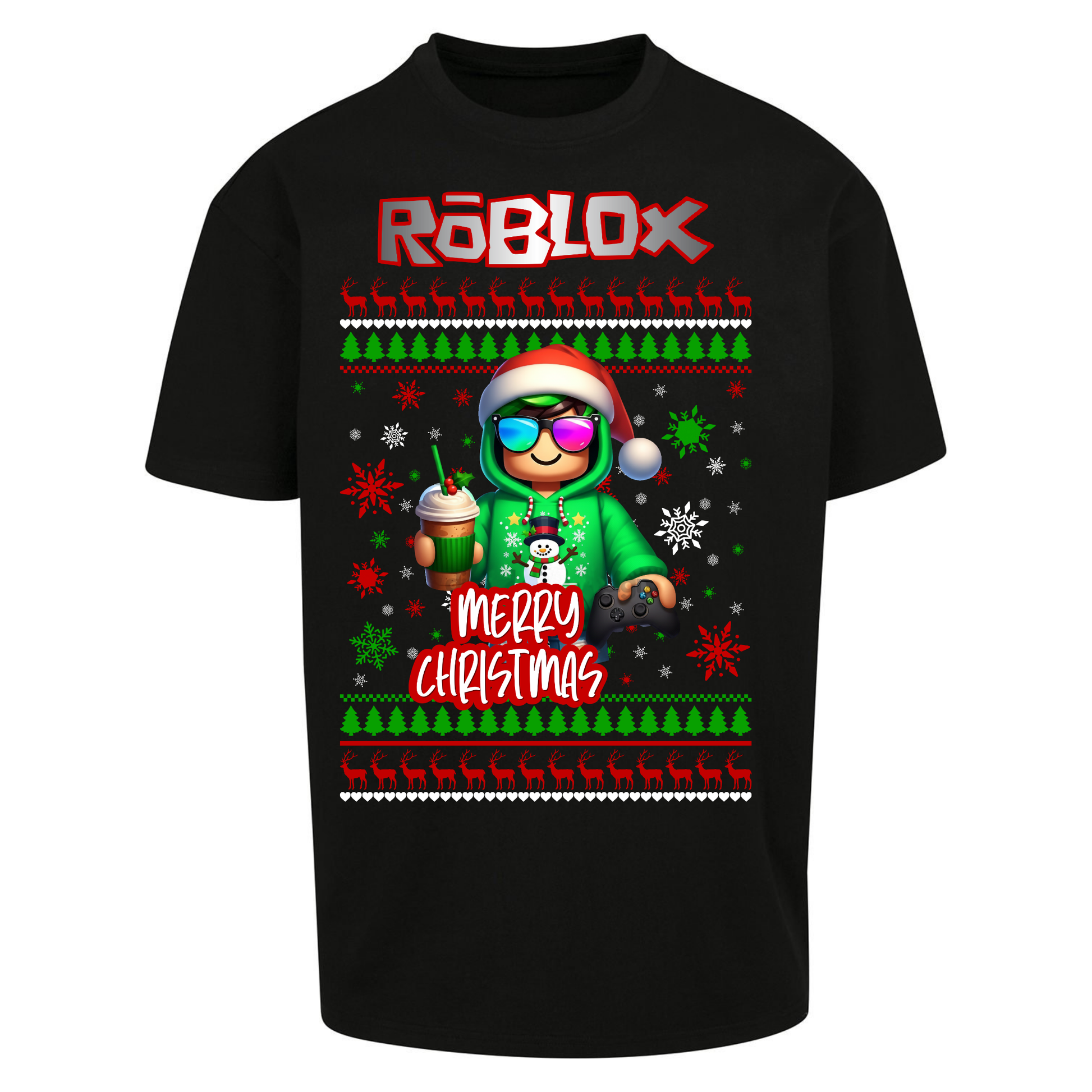 Roblox Merry Christmas Oversized T Shirts