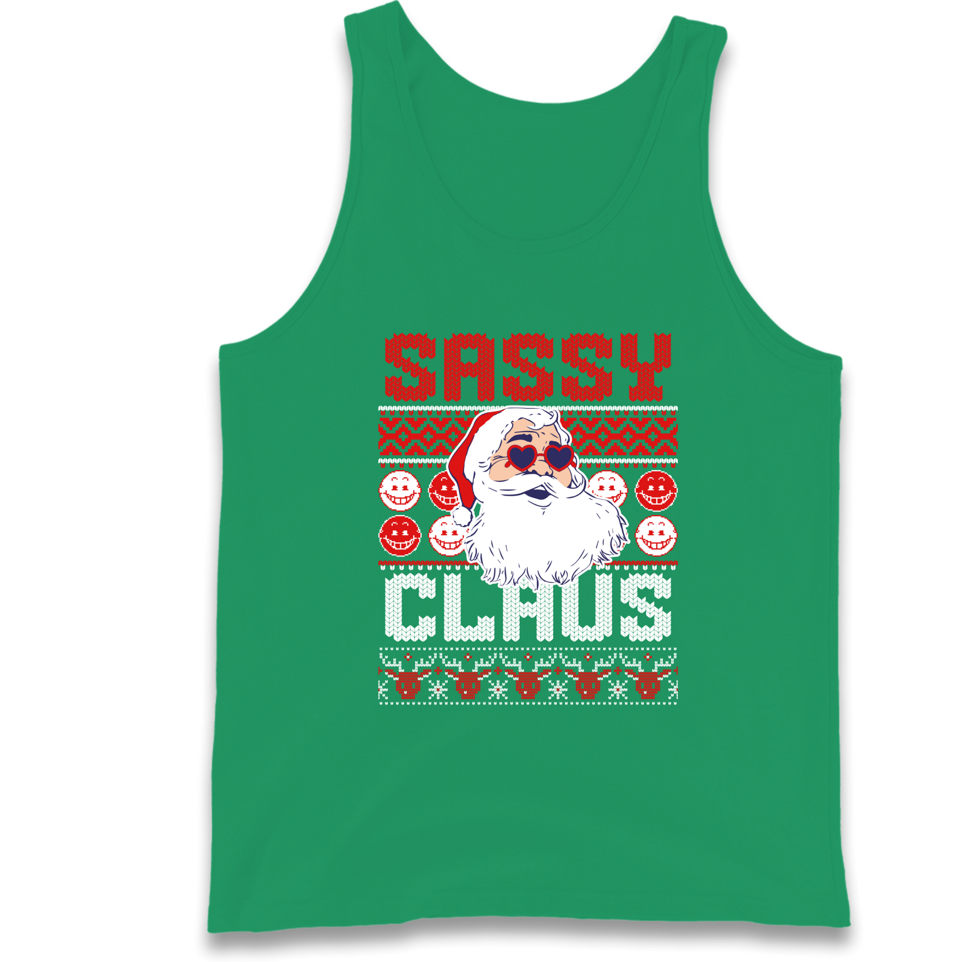 Sassy Claus Santa Christmas Tank Top