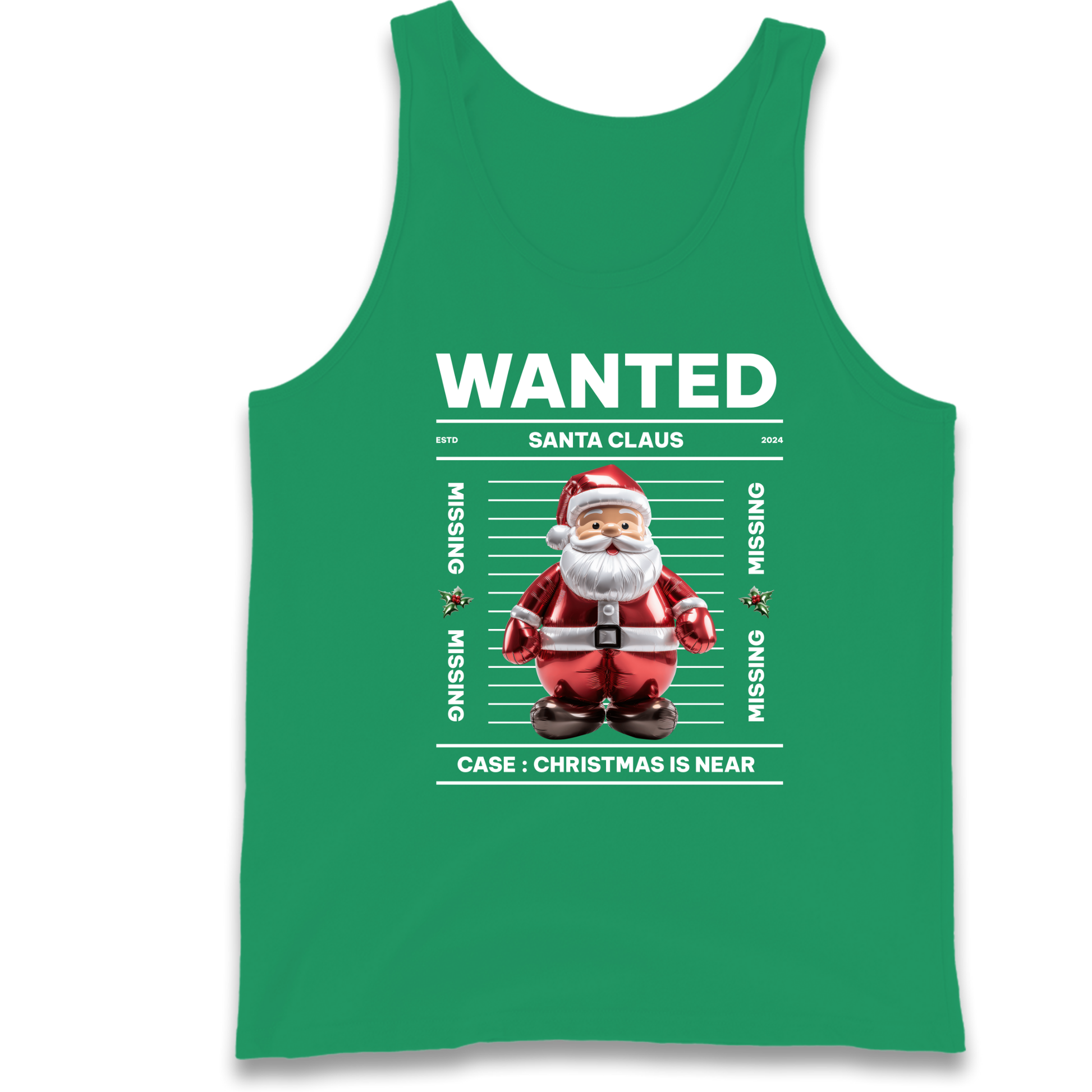 Wanted Santa Claus Christmas Tank Top