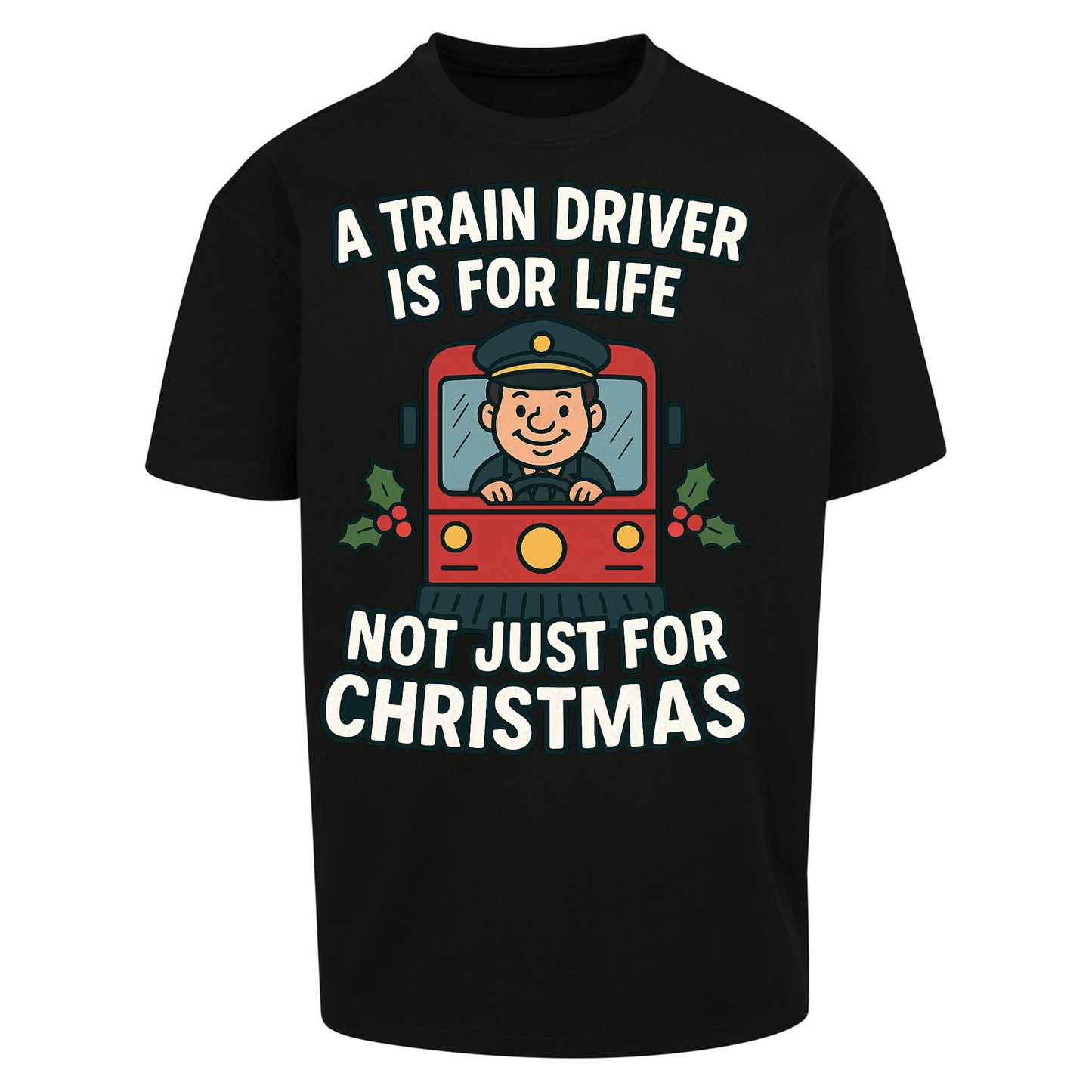 Train Driver Christmas Oversized T Shirts