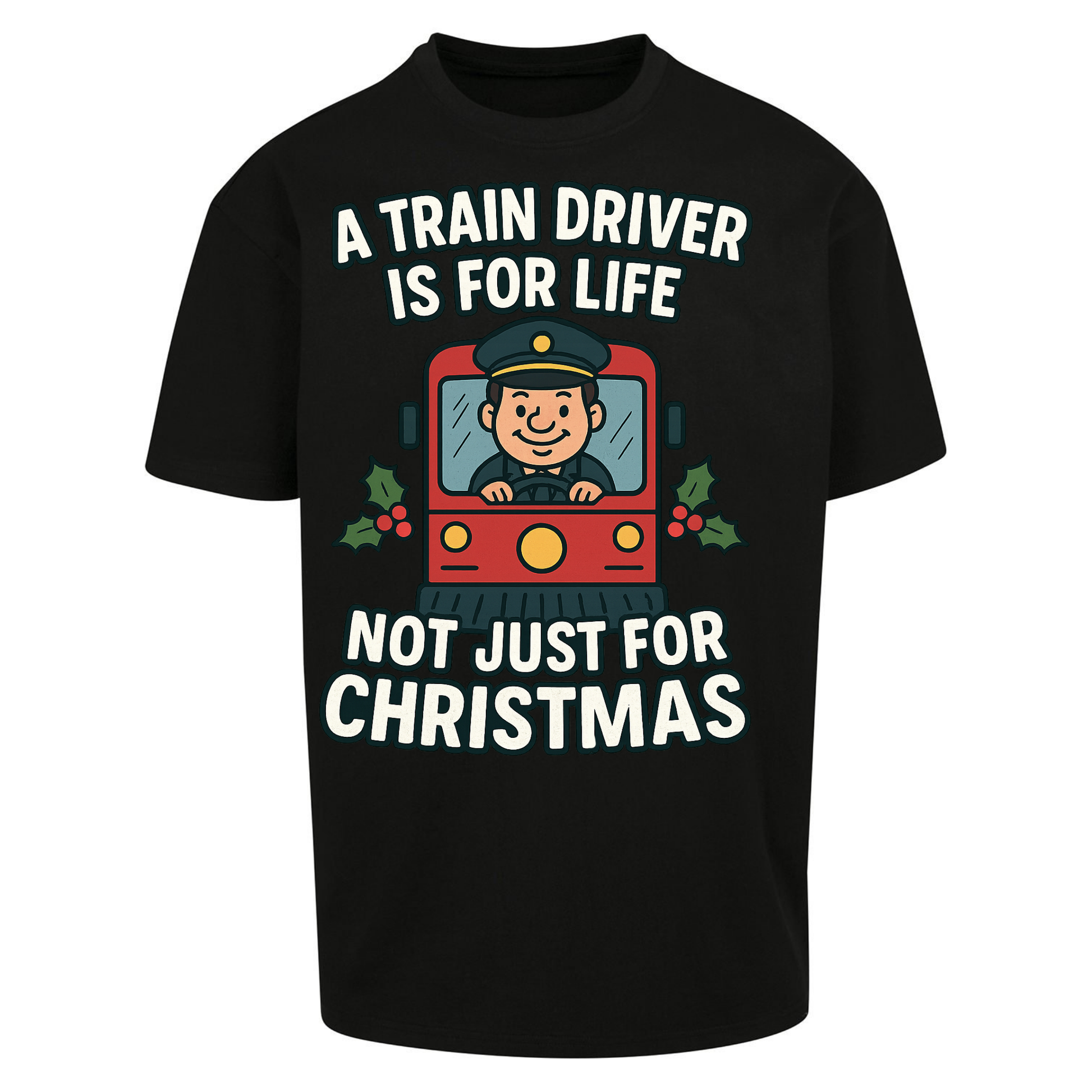 Train Driver Christmas Oversized T Shirts